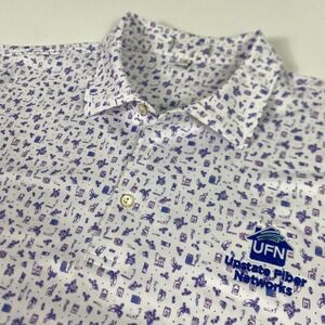 Peter Millar Summer Comfort Polo Shirt Mens XL Beach Day Resort Life Palm Tree